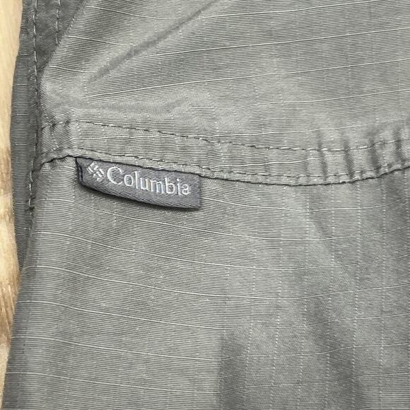 Columbia Pants Mens 36x32 Beige Hiking Convertible Zip Off Outdoor Ripstop - Picture 8 of 10